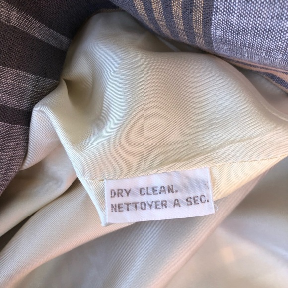 Jones New York Vintage Korea Made Linen Cotton Blend Gray Cream Plaid jacket 8 - Picture 10 of 15
